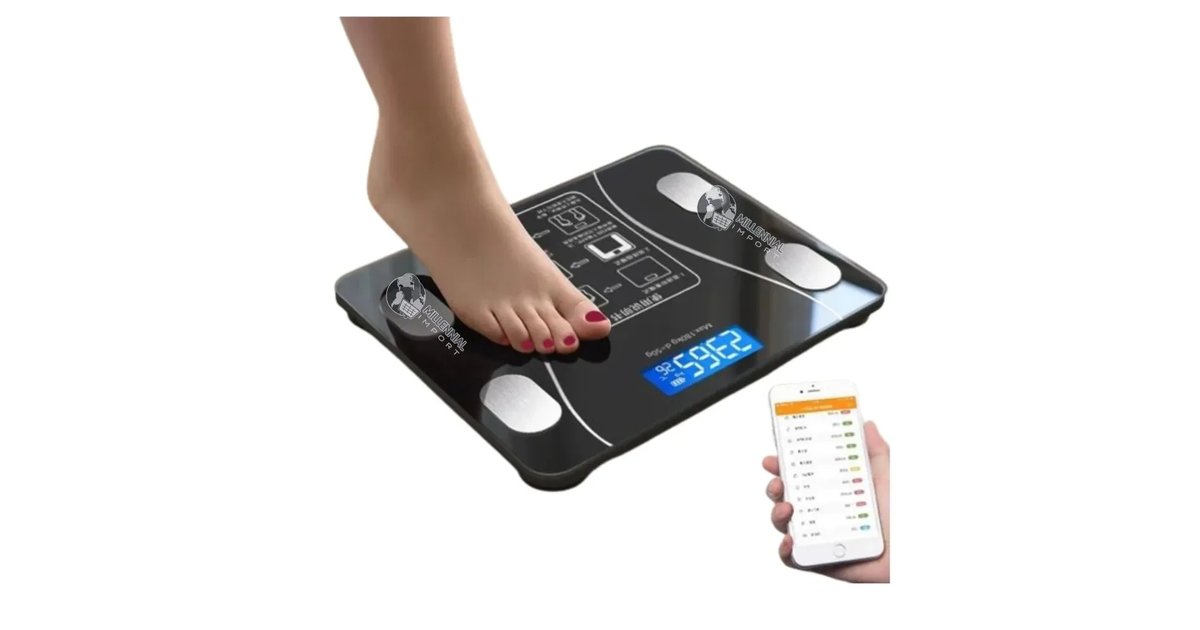 Báscula Corporal Digital de Bioimpedancia de Hasta 180 kg Control de Peso en Casa Bluetooth