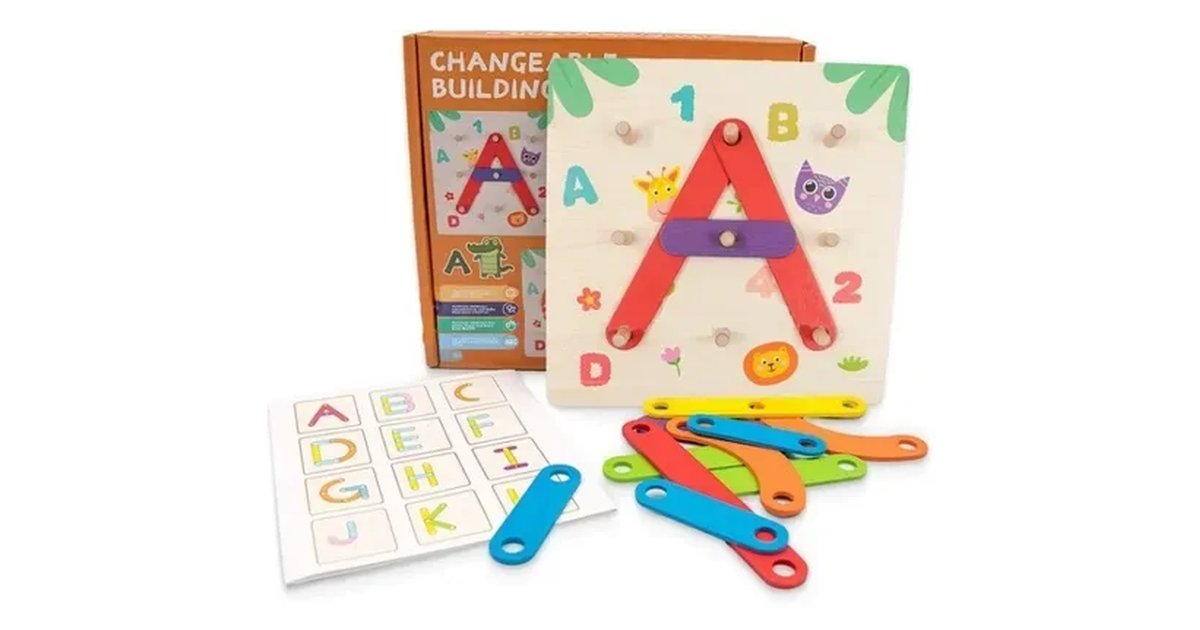 Juego Montessori de Construcción de Letras y Números | Didáctico, Sensorial y Creativo para Niños de 3 Años +