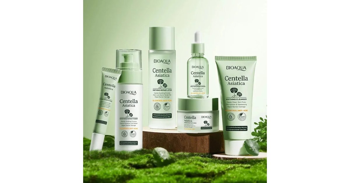 Kit Centella Bioaqua - Antiinflamatorias Antioxidantes Cicatrizantes - Caja De Lujo x6 Productos - Cuidado Facial - SkinCare