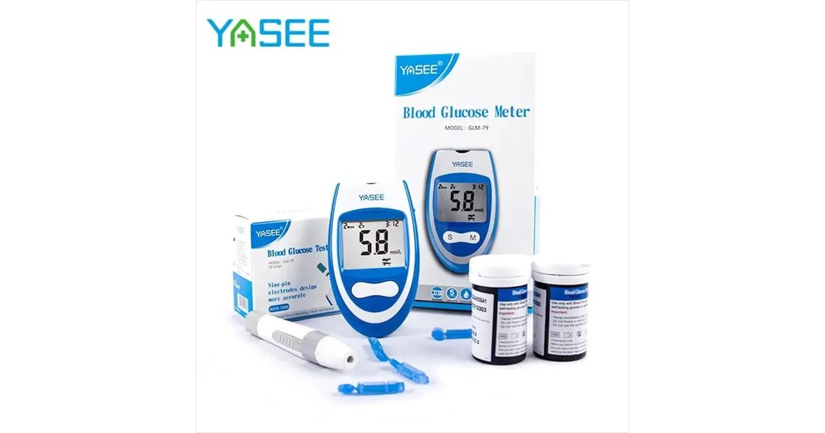 Kit Medidor Glucosa Azucar en Sangre Yasee Tiras 50 Lancetas 50 / Glucometro
