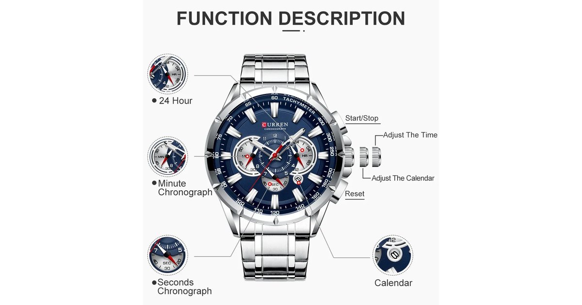 Reloj De Lujo Para Hombre CURREN 8363 - El mejor Regalo Original