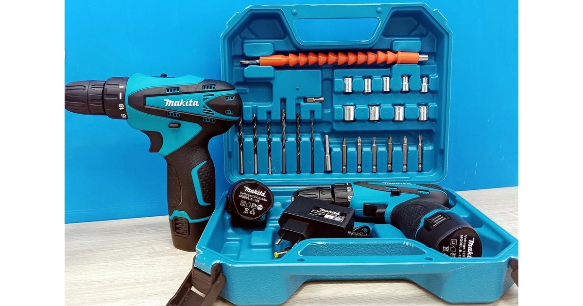 Taladro Percutor Tipo MK 1.1 Mandril 1/2 18V Alta Potencia + Accesorios