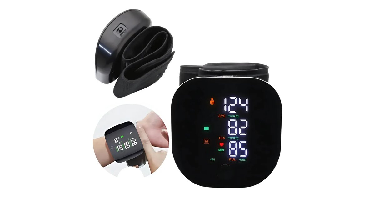 Tensiometro Digital Recargable De Muñeca Con Voz Monitor Salud BK-605B Presión Arterial Medidor