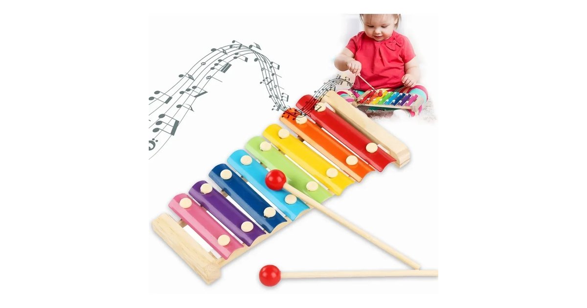 Xilófono Para Niños Juguete De Aprendizaje Musical 8 Tonos Para NEE - Talento Educación Especial