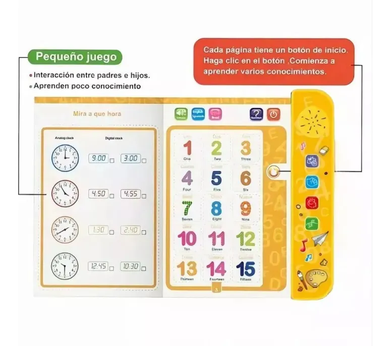 Libro Didáctico Interactivo Aprendizaje educacion especial Para Niños tienda gestos contra entrega