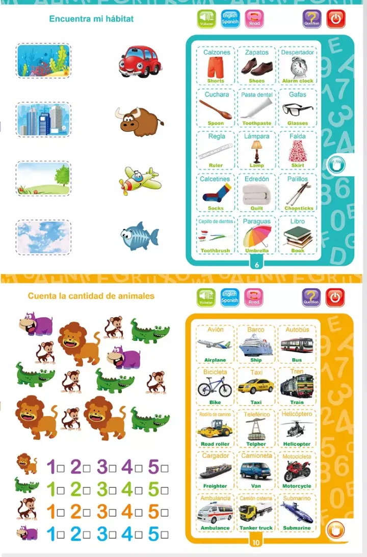 Libro Didáctico Interactivo Aprendizaje educacion especial Para Niños tienda gestos contra entrega