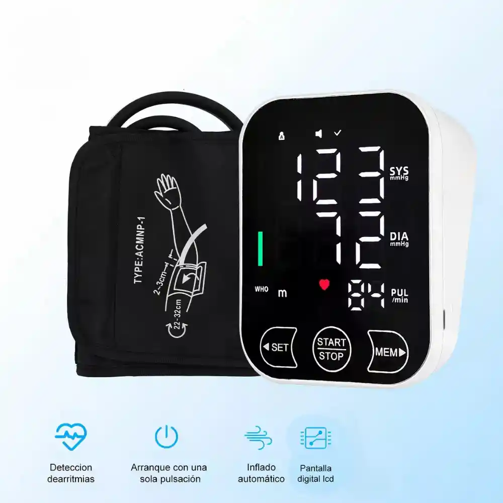 Tensiometro Digital De Brazo Automatico Alta Precisión Con Voz Bk-803 tienda gestos 5