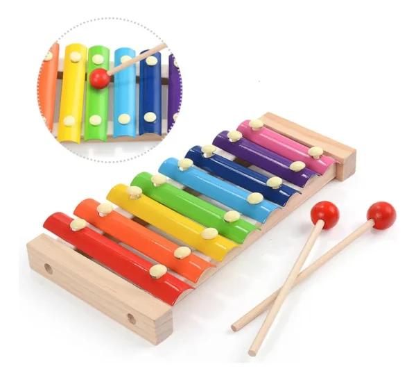 Xilófono Para Niños Juguete De Aprendizaje Musical 8 Tonos Para NEE - Talento Educación Especial