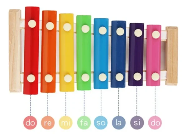 Xilófono Para Niños Juguete De Aprendizaje Musical 8 Tonos Para NEE - Talento Educación Especial