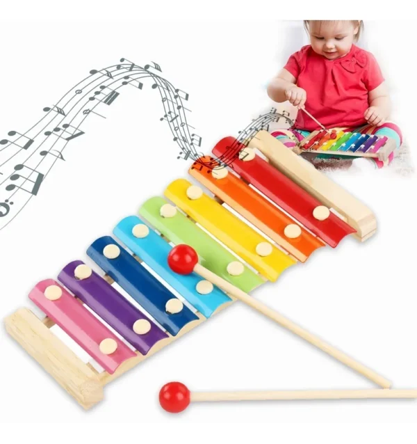 Xilófono Para Niños Juguete De Aprendizaje Musical 8 Tonos Para NEE - Talento Educación Especial