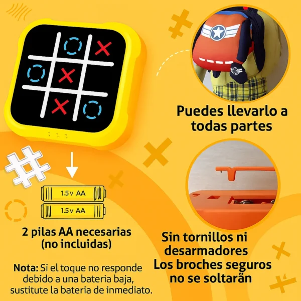 Juguete Didactico Electronico Portatil Triki -triqui Tic Tac Toe - Didáctico Educación Diversión NEE tienda gestos