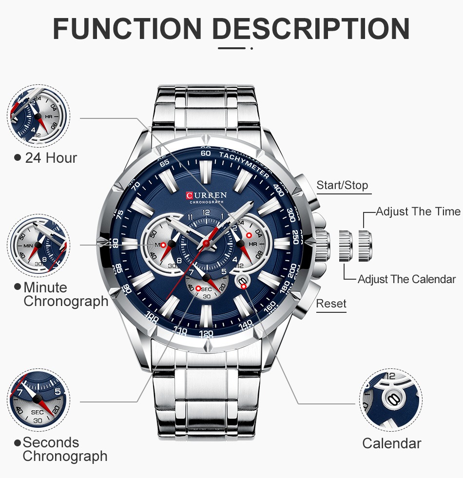Reloj De Lujo Para Hombre CURREN 8363 – El mejor Regalo Original