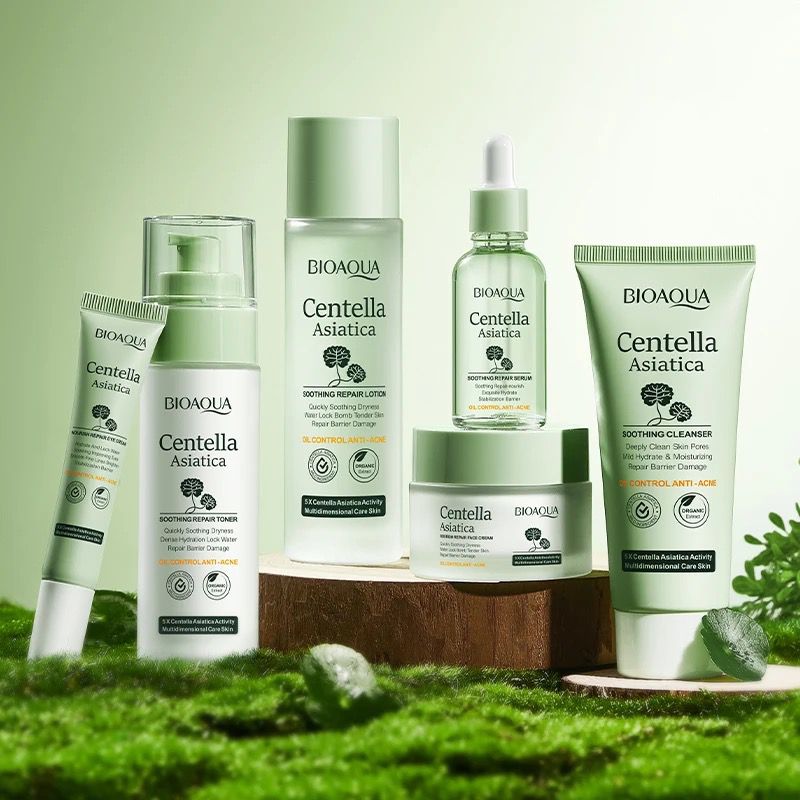 Kit Centella Bioaqua – Antiinflamatorias Antioxidantes Cicatrizantes – Caja De Lujo x6 Productos – Cuidado Facial – SkinCare