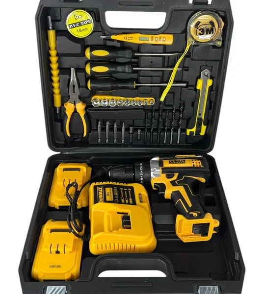 Taladro Percutor Inalámbrico 48V Tipo Dewalt – Set Completo Con Baterías Y Accesorios Homologado