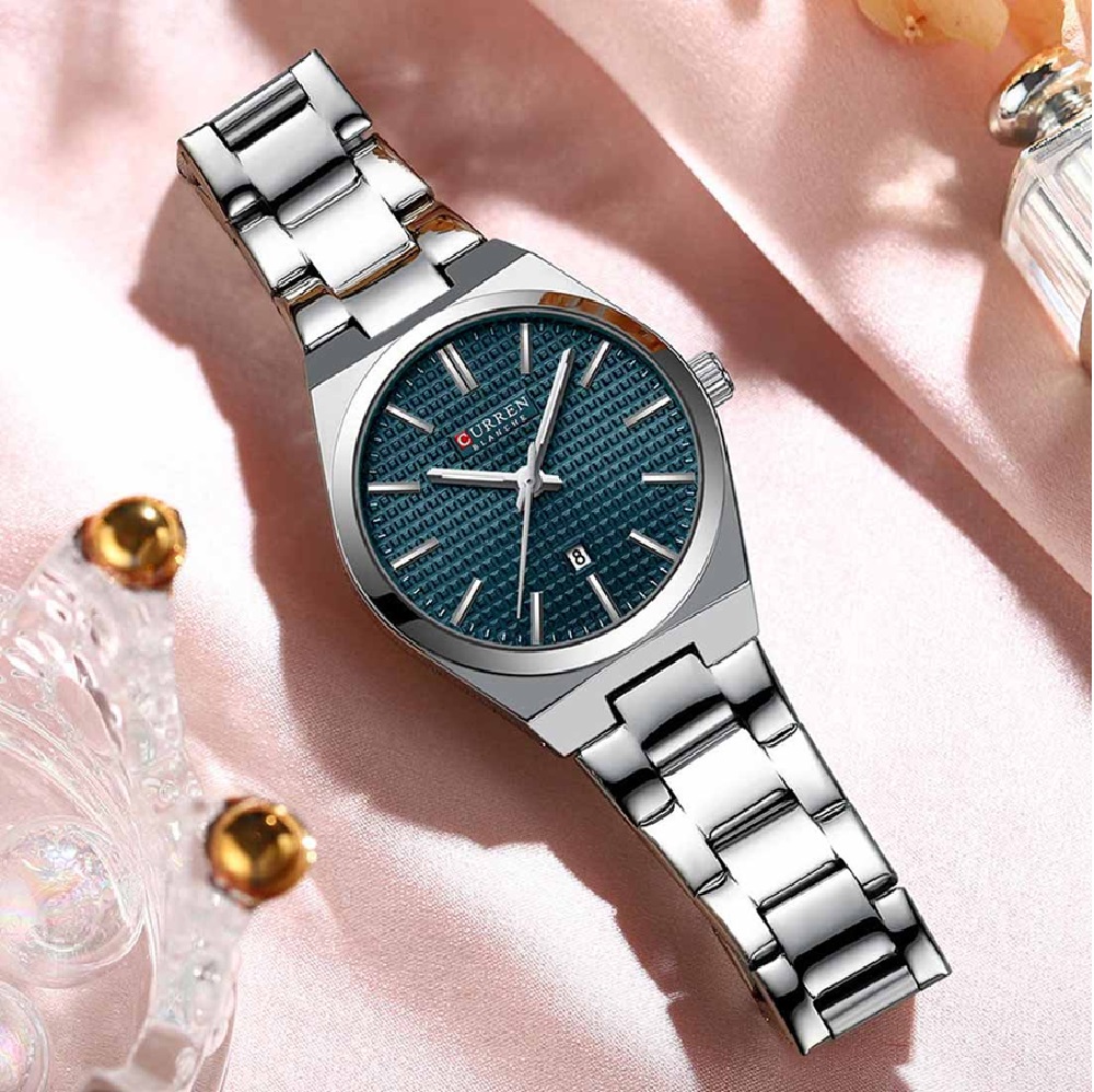 Reloj Curren 8439L Mujer ELEGANTE Acero Inoxidable Azul Plateado - Imagen 6