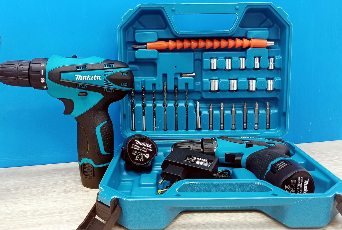 Taladro Percutor Tipo MK 1.1 Mandril 1/2 18V Alta Potencia + Accesorios